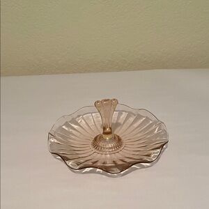 Anchor Hocking Vintage Candy Dish.  Pink Depression